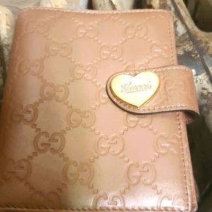 Authentic Gucci small planner with credit card slo